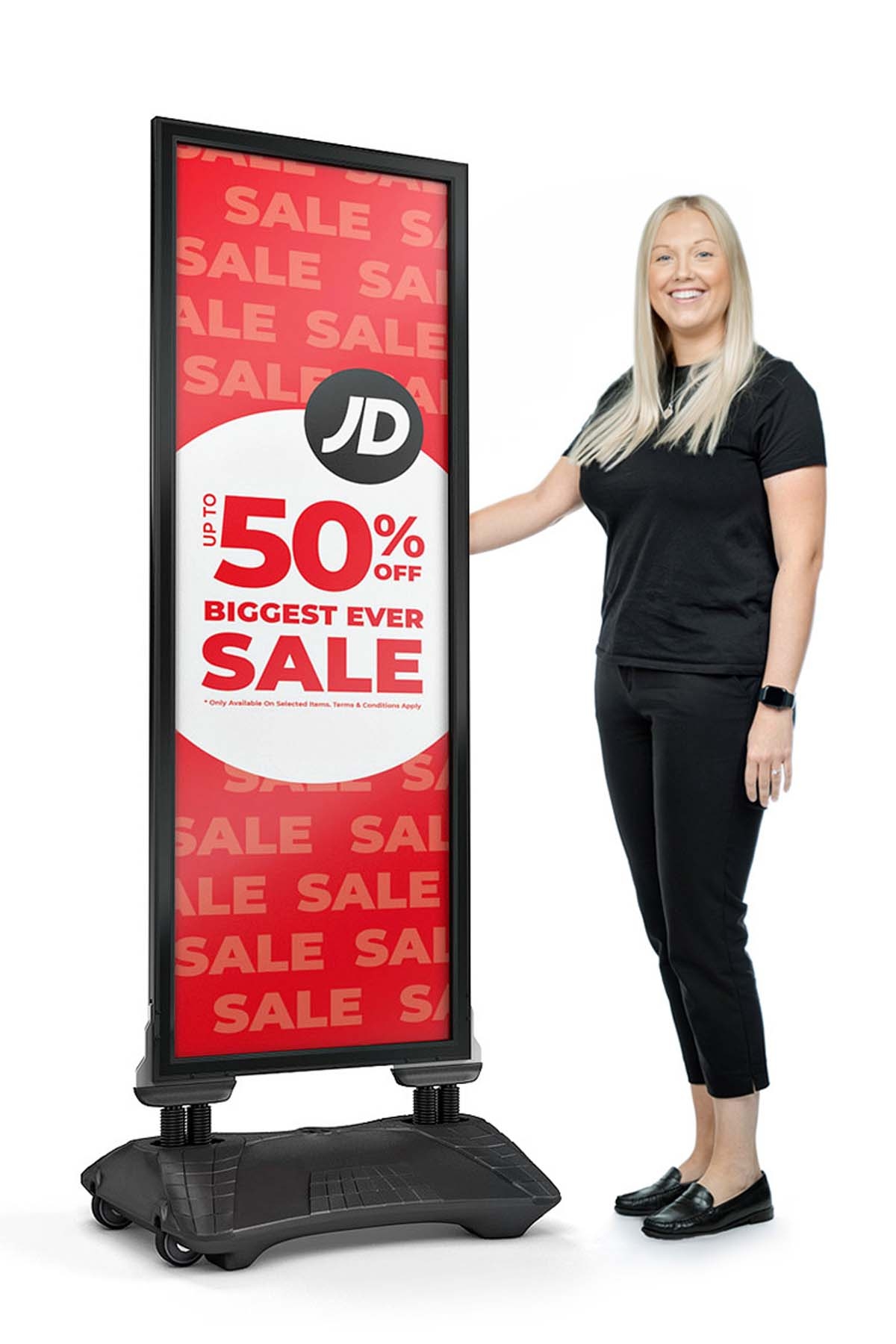 WindPro%20Slim%20Siyah%20Tek%20Kat%20Kaldırım%20Reklam%20Panosu%20Ayaklı%20Poster%20Pano%20152x60%20cm