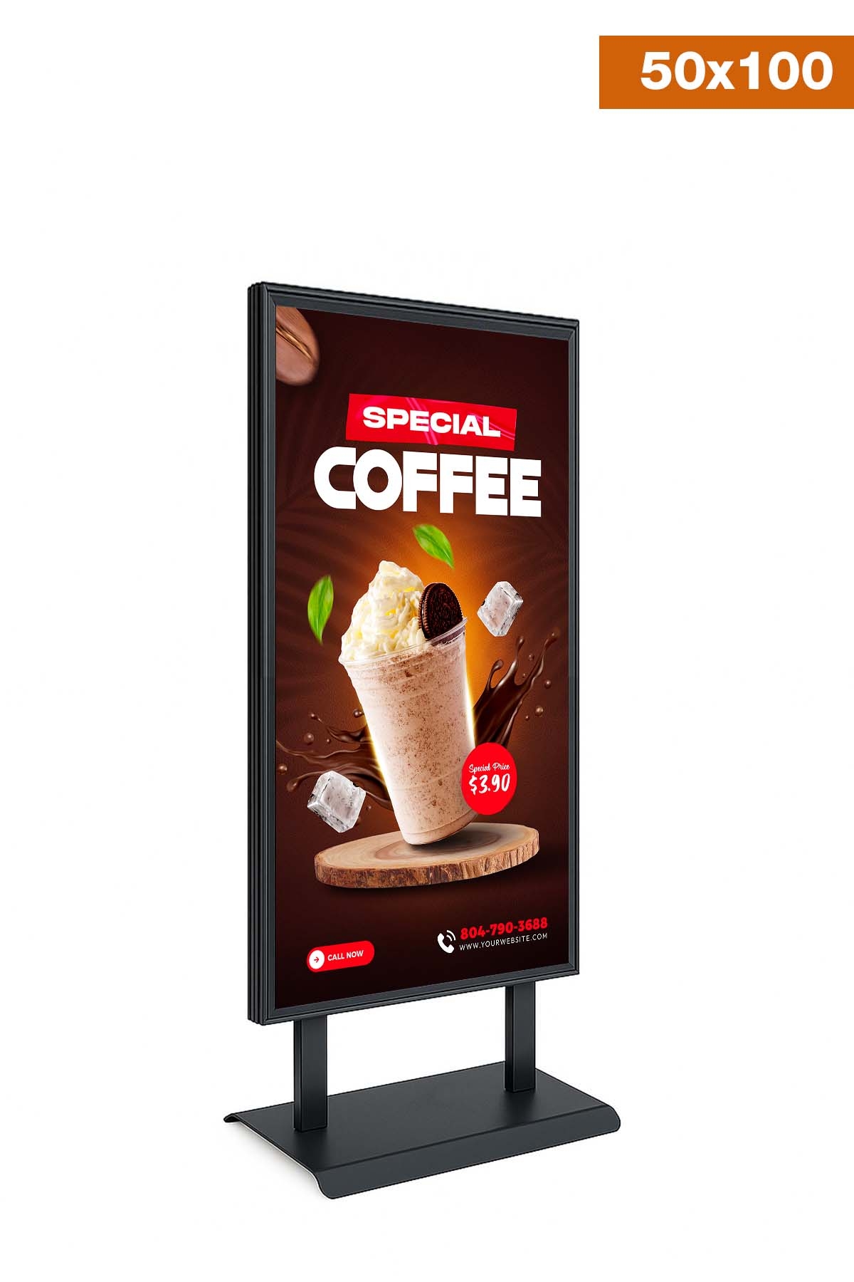 Çift%20Taraflı%20Sac%20Taban%20Kaldırım%20Reklam%20Panosu%20Ayaklı%20Poster%20Pano%20Siyah