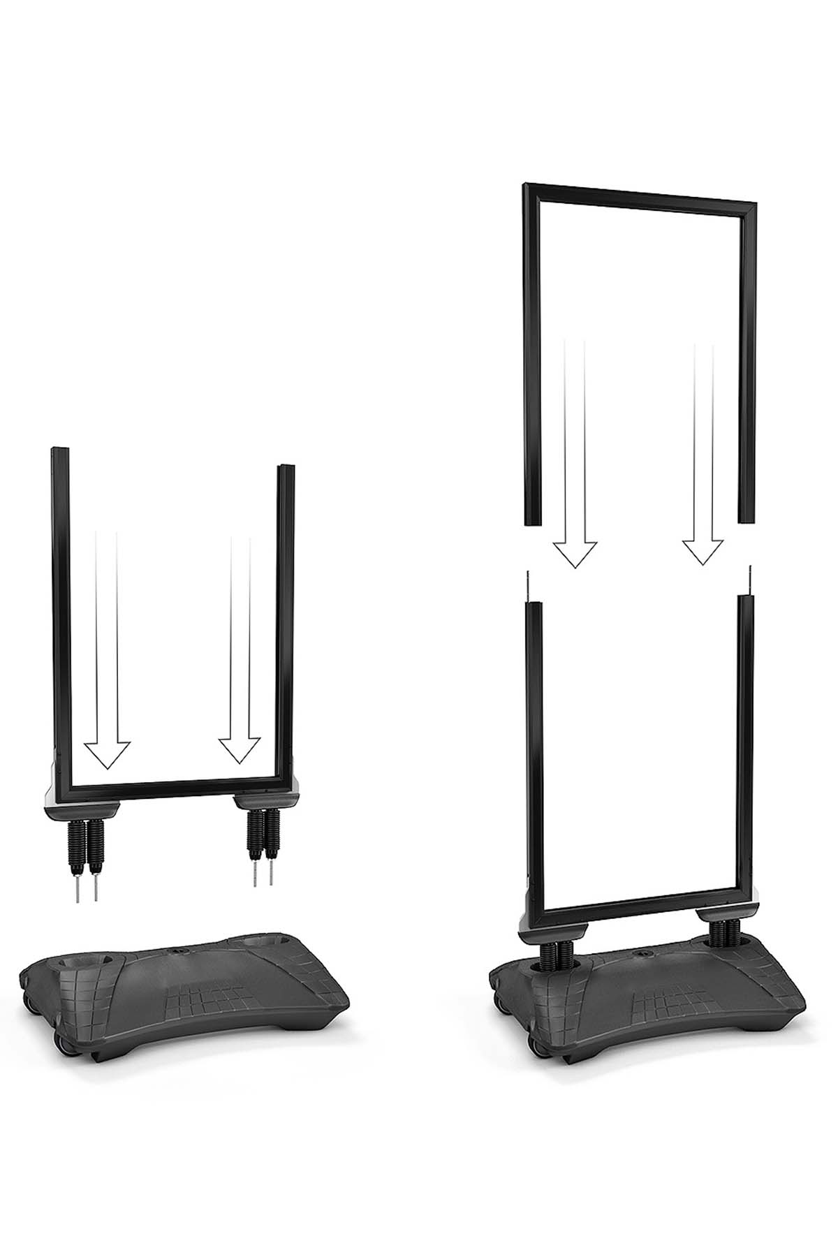 WindPro%20Slim%20Siyah%20Tek%20Kat%20Kaldırım%20Reklam%20Panosu%20Ayaklı%20Poster%20Pano%20152x60%20cm