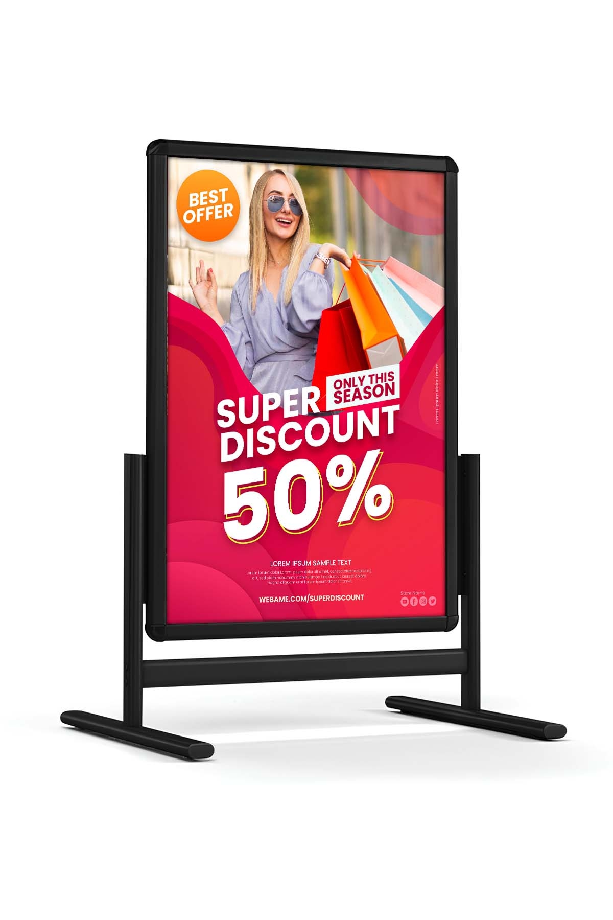 Alüminyum%20Kaldırım%20Reklam%20Poster%20Al%20Maki%20Pano%20Siyah