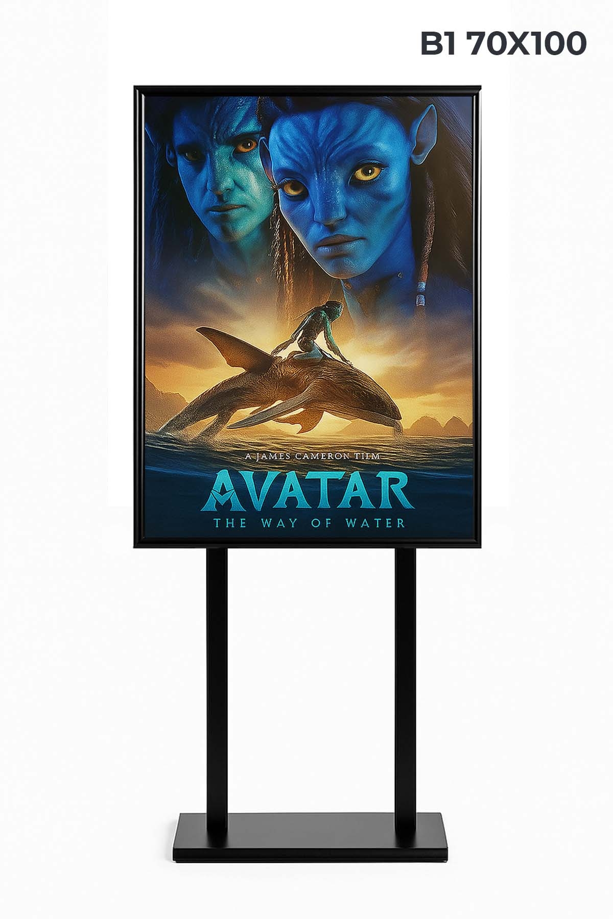 Çift%20Taraflı%20Sac%20Taban%20İnfo%20Pano%20Ayaklı%20Poster%20Pano%20Siyah