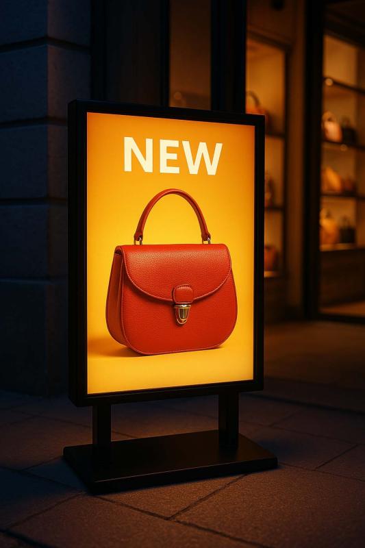 Işıklı%20Sac%20Taban%20Kaldırım%20Reklam%20Panosu%2050X70