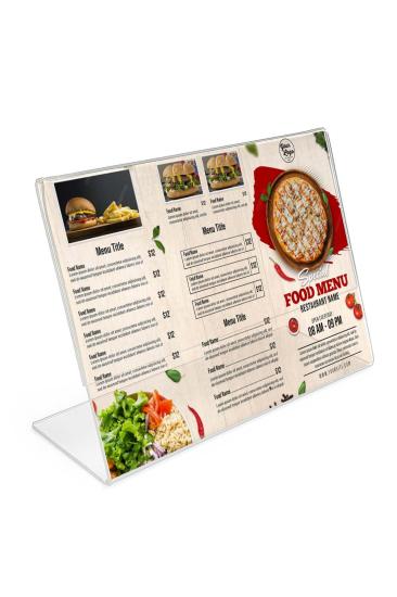 A4 (21x30) Masaüstü L Tipi Dikey Pleksi Föylük Broşürlük Fiyatlık