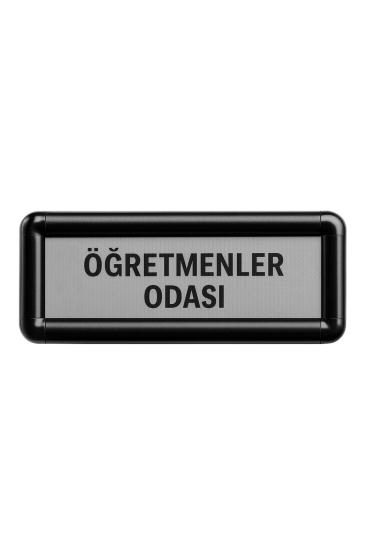 Kapı İsimliği Alüminyum Çerçeve Rondo Açılır Kapanır Siyah (10x30)