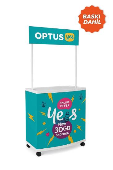Kare Tekerlekli Reklam Tanıtım ve Tadım Standı