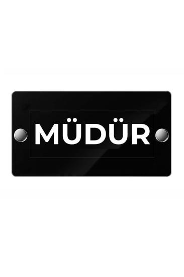 Krom Başlıklı Dekoratif Vidalı Pleksi Kapı İsimlik (12x25)