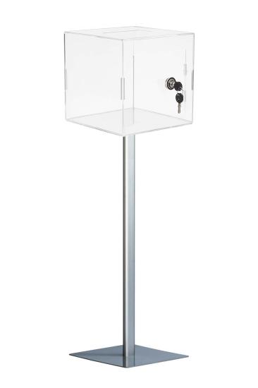 Şeffaf Ayaklı Sadaka Bağış Öneri İstek Şikayet Kutusu Tipbox 30x30x30