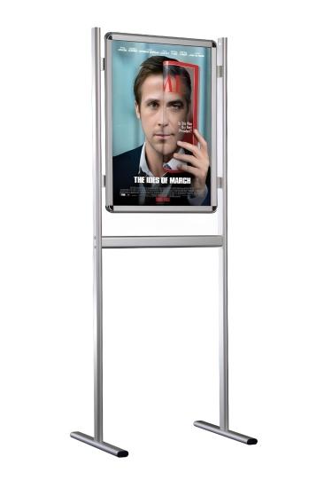 Alüminyum Ayaklı Poster Afiş İnfo Pano Çift Taraflı Gri