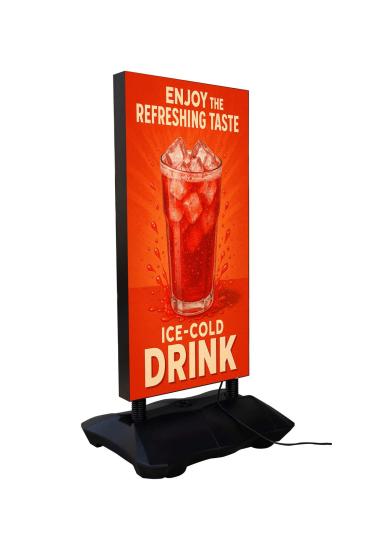 60x120 Işıklı Windpro Kaldırım Reklam Panosu Lightbox