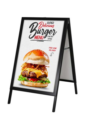 Kaldırım Reklam Poster A Pano 25mm Siyah
