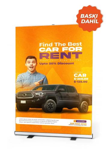 Smart Roll Teleskopik Tek Taraflı Roll Banner 100cm