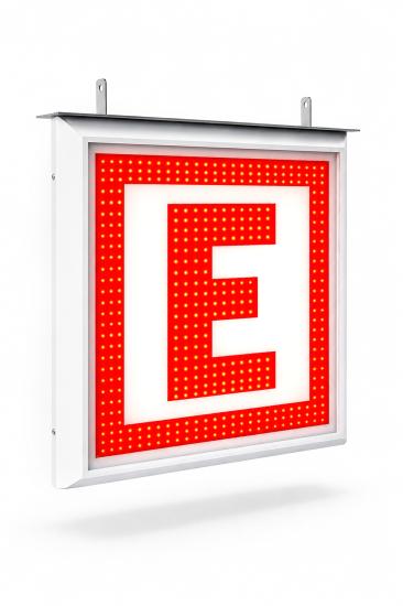 ÖzgürceSeç Eczane E Logo LED Tabela 60 x 60 cm