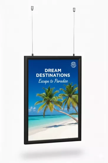 Led Light Box Işıklı Çerçeve Çift Taraflı Siyah