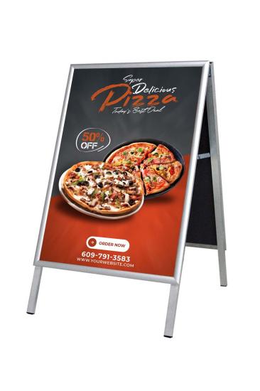Kaldırım Reklam Poster A Pano 25mm Gri