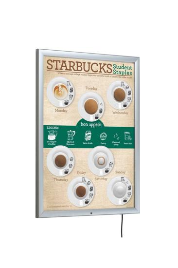 LED Light Box Su Geçirmez Işıklı Kilitli Reklam Poster Afiş Panosu