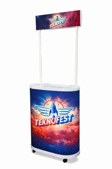 Teknofest Oval Tekerlekli Reklam Tanıtım ve Tadım Standı
