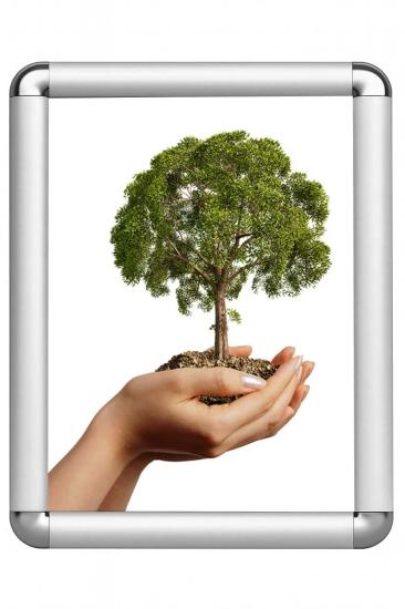 A4 (21x30) Alüminyum Açılır Kapanır Rondo Çerçeve 25mm - Eko