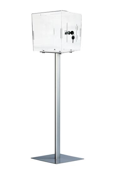 Şeffaf Ayaklı Sadaka Bağış Öneri İstek Şikayet Kutusu Tipbox 30x30x30