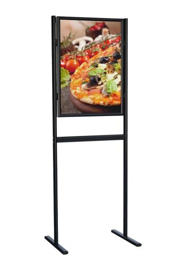 Alüminyum Ayaklı Poster Afiş İnfo Pano Tek Taraflı Siyah