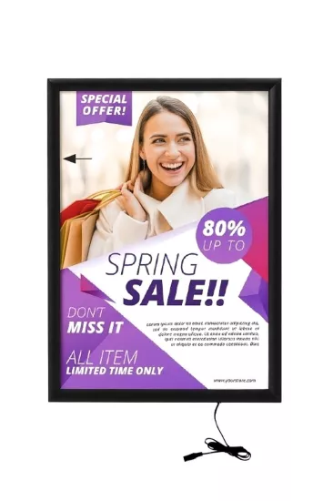 Led Light Box Işıklı Çerçeve Tek Taraflı
