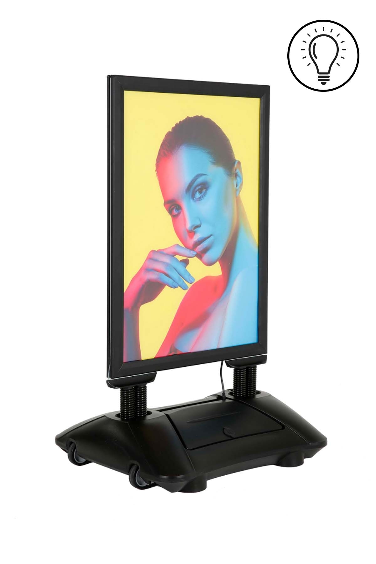 Windpro%20Led%20Aydınlatmalı%20Işıklı%20Kaldırım%20Panosu%20Çift%20Taraflı%20Yaylı%20Tekerlekli%20Reklam%20Dubası%20A1%20(60x85)